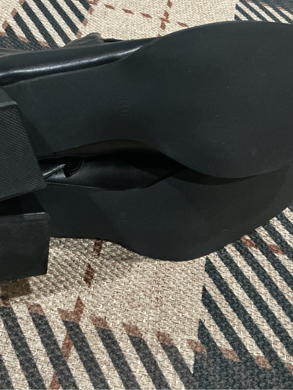 Black Ankle Boots with Gold Horsebit Detail - Picture 4 of 4
